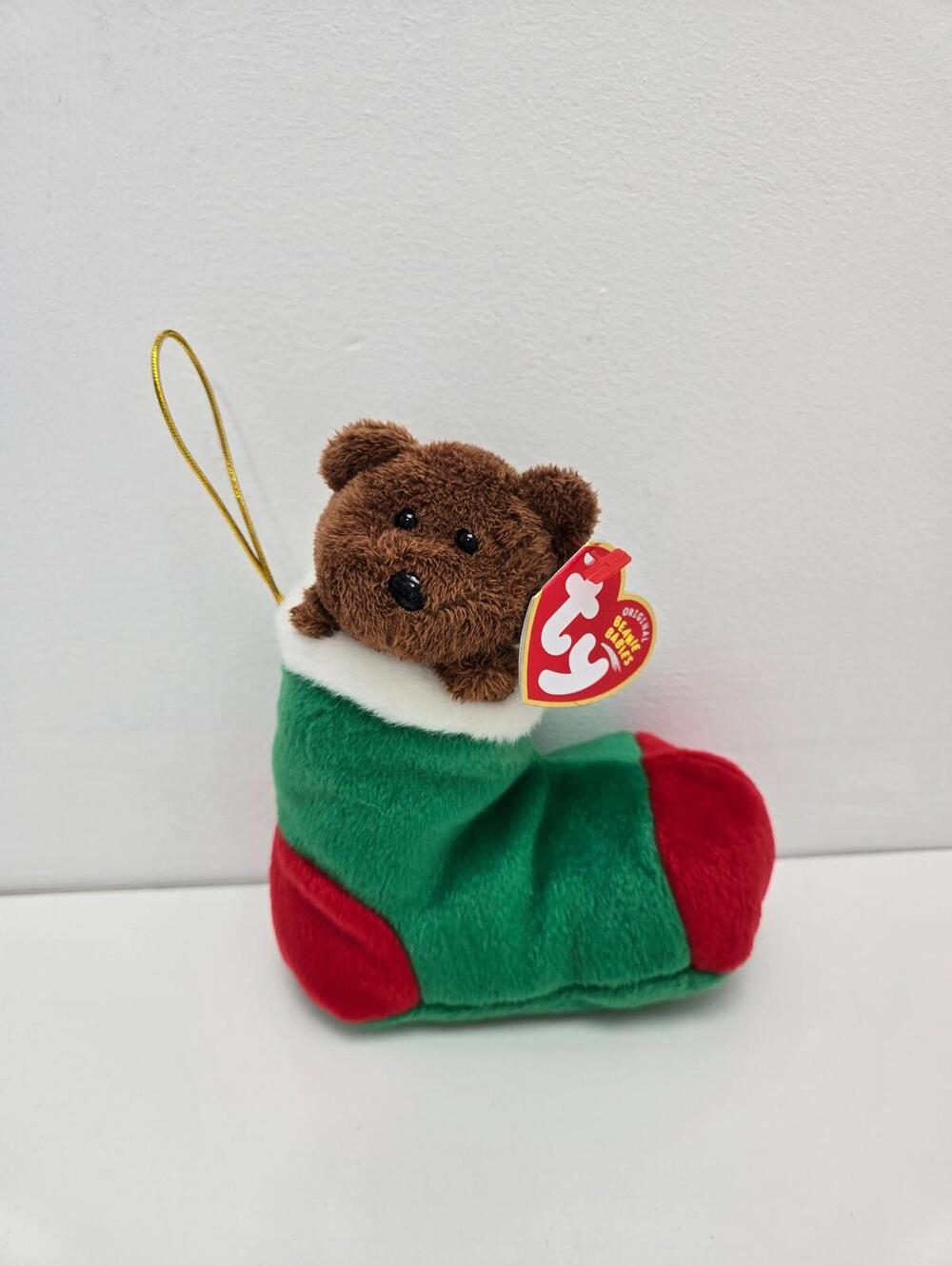 Ty Beanie Baby “Stockings” the Bear Stocking Christmas Tree Ornament (6.5 inch)